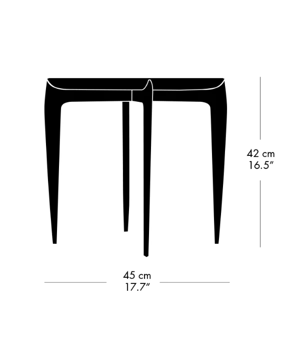 Foldable Tray table - black -  des. Willumsen & Engholm, 1958 (made by Fritz Hansen) - Image 3